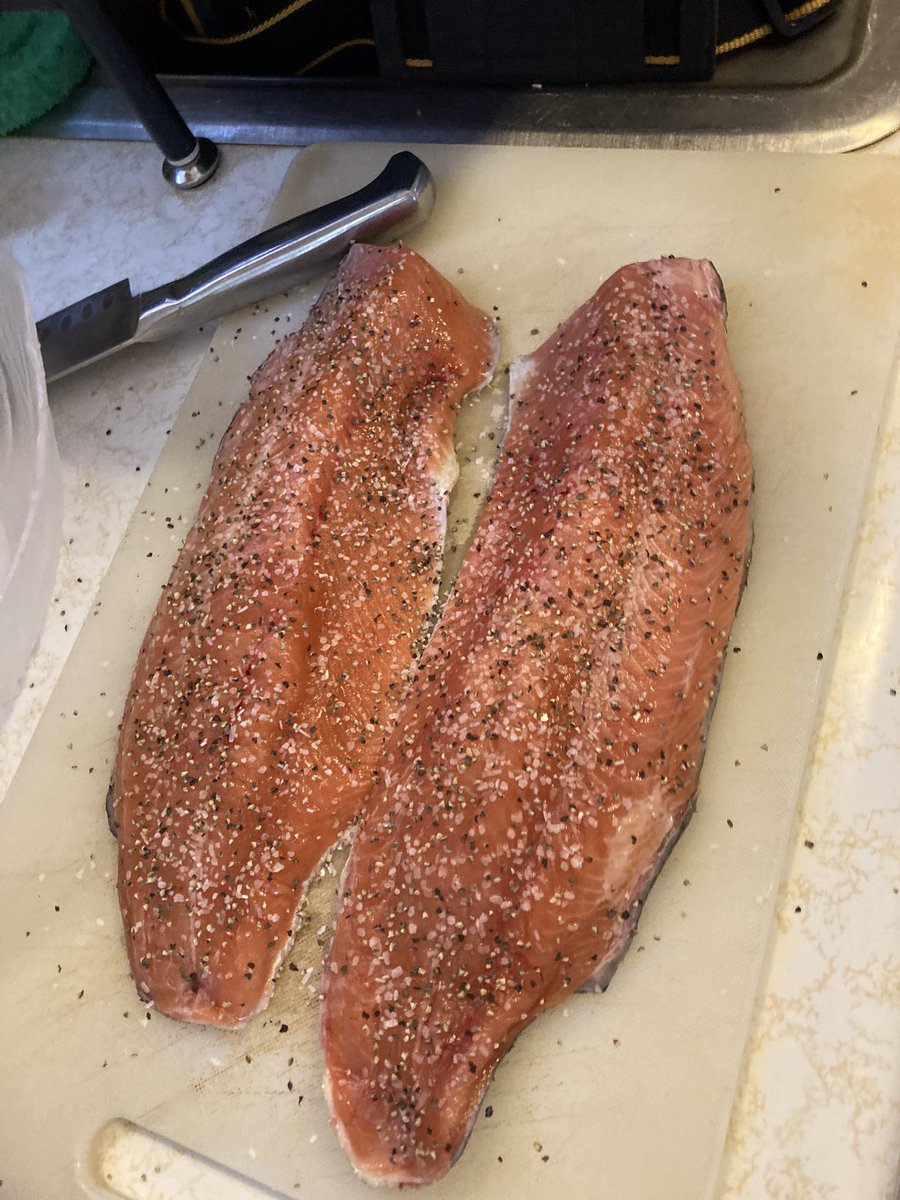 IfYouFollowMatt's tweet photo. #weekendrecap #fishing #trip part 2 from #Erie PA for the #steelhead run! Little #smoker action cooking up our catches!  #chef #athomechef #tastyeats #foodie start to finish #smokedfish https://t.co/Y6qlwqcYf3