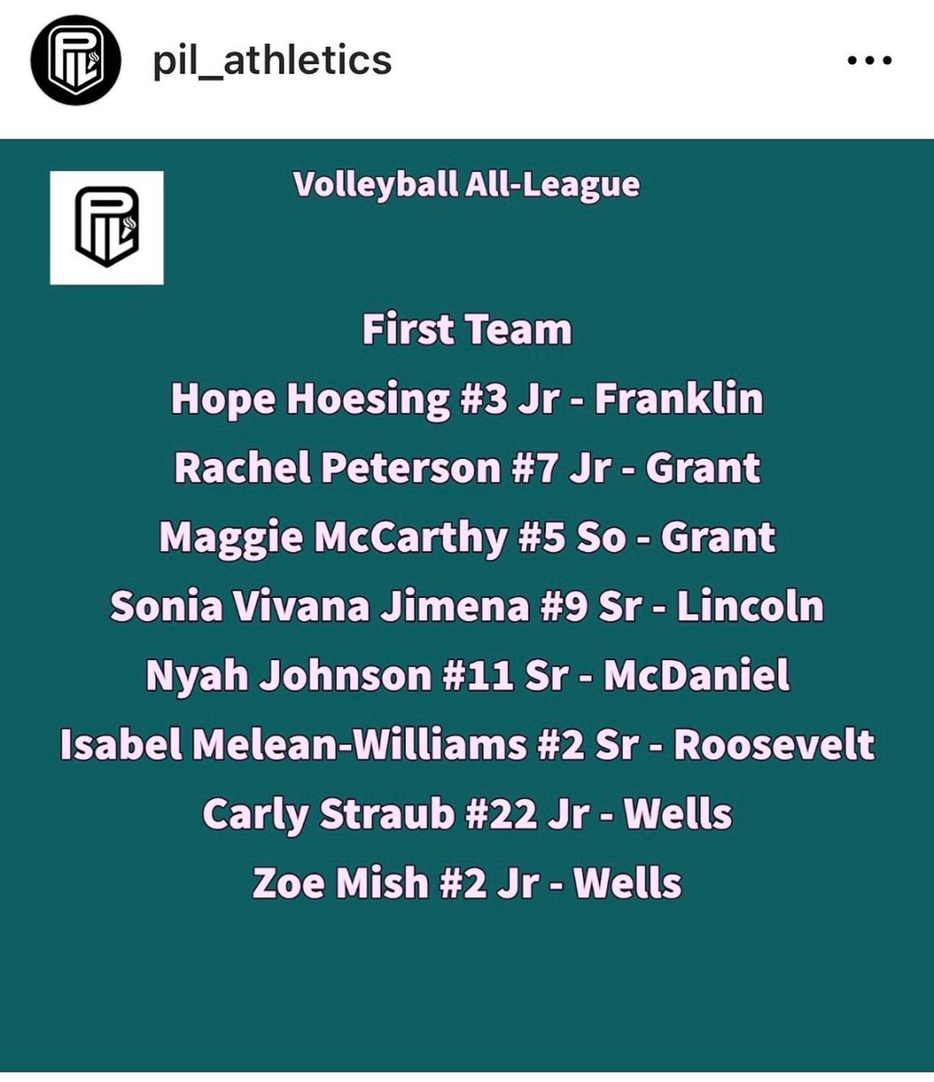First Team All League!! 💪 Honored to be recognized!! <a href="/PILathletics/">PIL Athletics</a> <a href="/FHSlightning/">Franklin Athletics</a> <a href="/OSAASports/">OSAA</a> <a href="/teamathenavb/">ATHENA VB</a> #Volleyball #classof2024