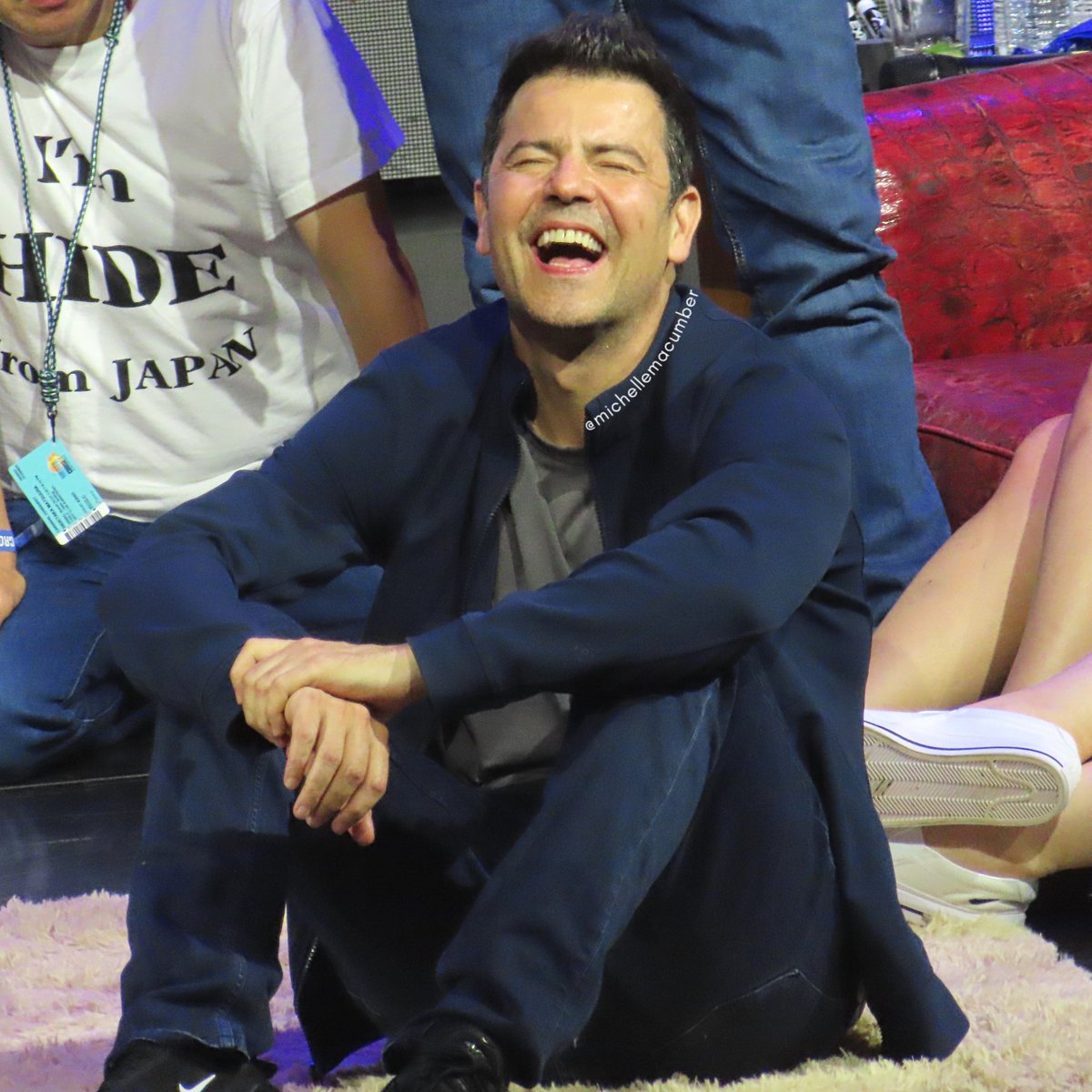 MichelleMacumbe's tweet photo. My #MCM & #MCE @jordanknight has the BEST laugh😆 & love❤️I hear it in my mind from a pic…so heartwarming how happy during #NKOTBCruise2022 🥰. #NKOTBGameShow @NKOTB #JordanKnight #NKOTB #JordanGirl #BHLove #MyFavoriteSmile #MyFavoriteGuy #JordanVision #NKOTBMemories #ThatDimple https://t.co/1s8Gg0fJQI