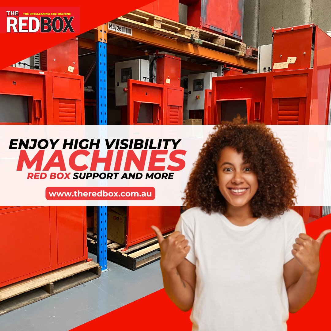 TheRedBox8's tweet image. The Red Box is a contactless self-service dry cleaning drop-off/pick-up system that operates 24 hours a day, 7 days a week with the goal of delivering convenience to the customers. It has a touchscreen interface with voice prompts to walk you through each process.

#drycleaning