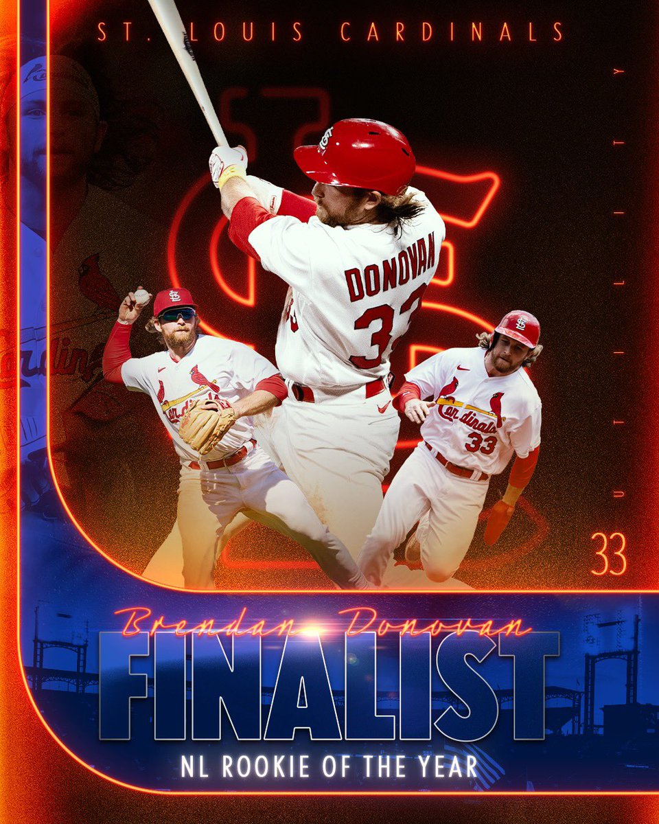 St. Louis Cardinals on X: After a strong debut season, that already  includes a Gold Glove, Brendan Donovan is a NL ROY Finalist!   / X