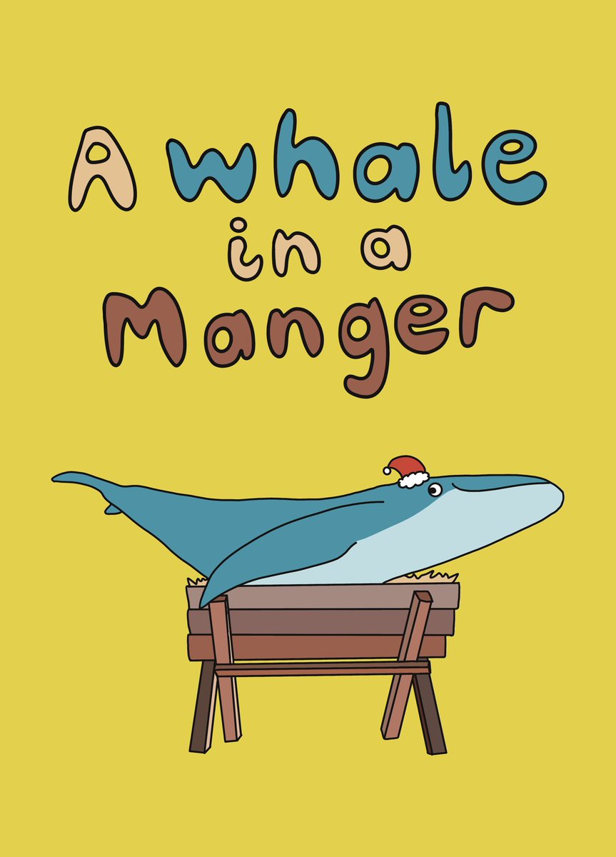 stuffdrawnbad's tweet image. A whale in a manger, too big for the bed, the little lord Jesus, is crushed and now dead.
.
#awayinamanger #whale #manger #christmascard #illustration #digitalillustration #digitalart #weirdart #pun #simpleart #doodles #cartoon #comic #christmasart #sketch #dailyart #badart