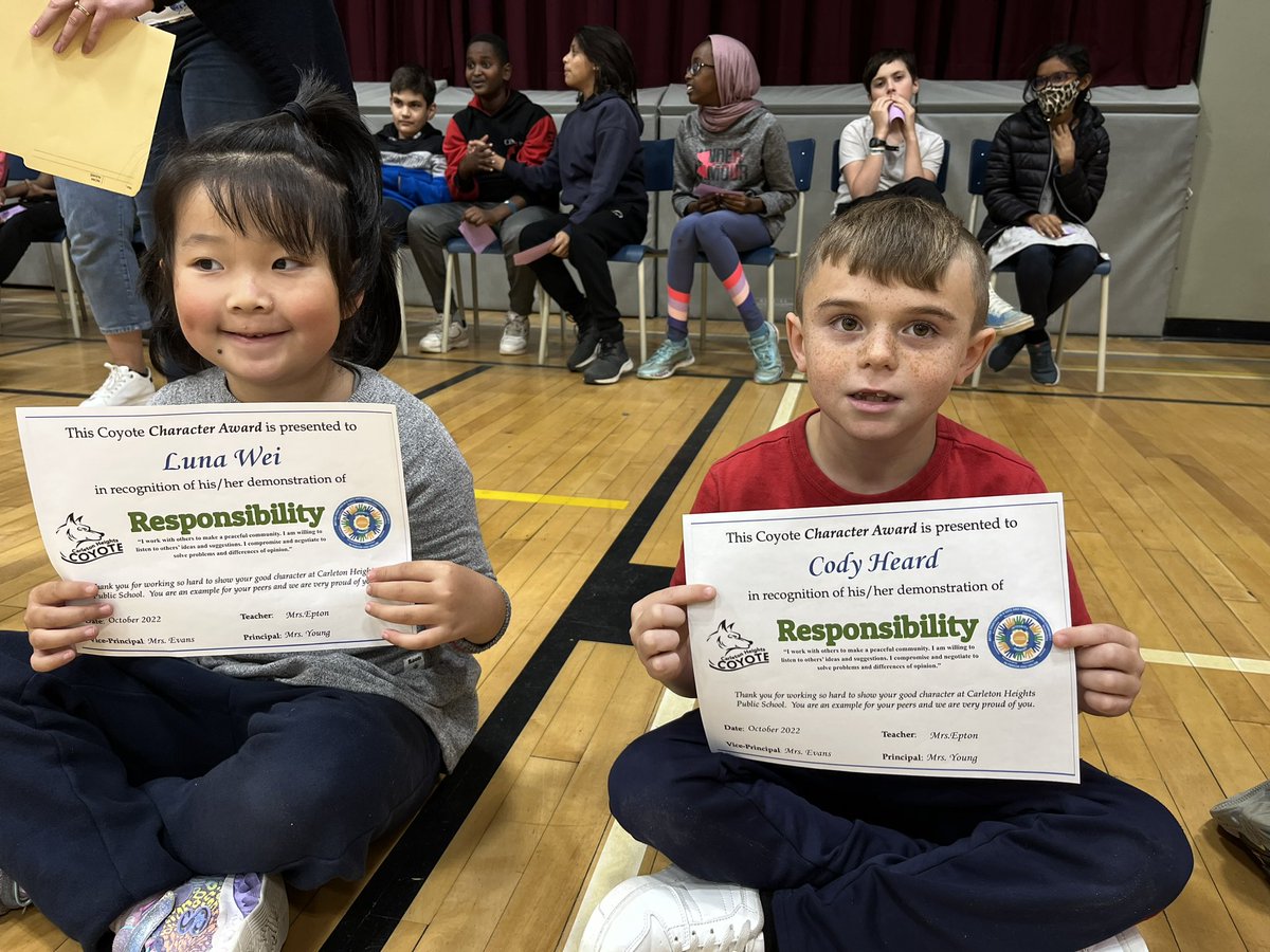ms_epton's tweet photo. We had our responsibility assembly today! Our Gr.6’s did such an amazing job! We even had a surprise visit from a garden gnome! https://t.co/Sy1OnVgOQM