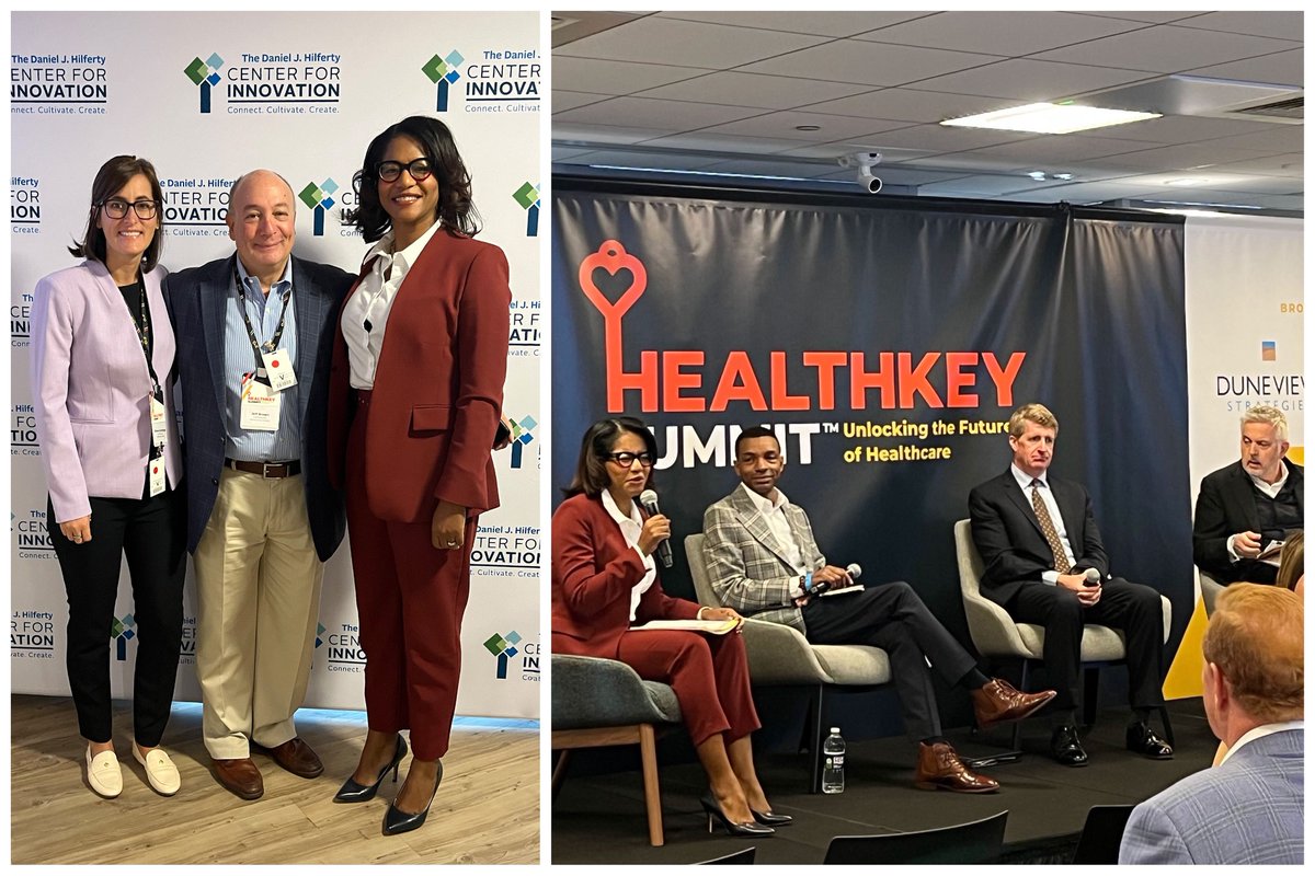 CBHPhilly's tweet photo. CBH recently attended the inaugural #HealthKeySummit, where CEO @DrFaithW moderated a discussion, The Evolving Care of Mental Health! Dr. Dyson-Washington was joined by panelists @PJK4brainhealth, @kdedner, and David Knott from @McKinsey. #mentalhealth https://t.co/ClNXKuEte0