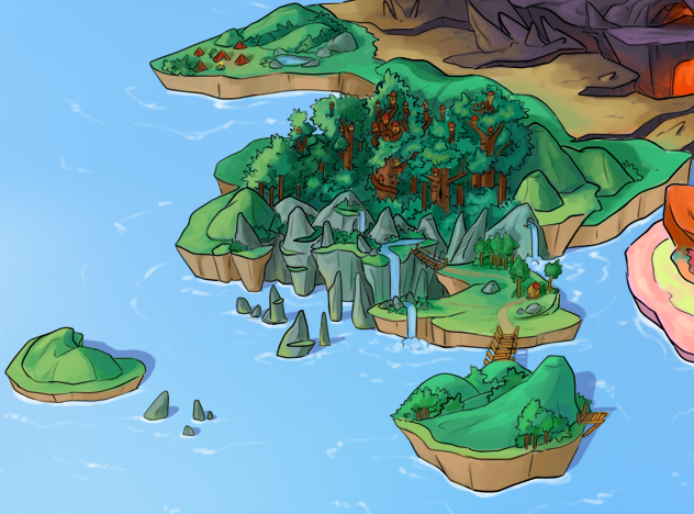 The Woodlands region, located in the West, is inhabited by Woodlanders, the warriors of the forest. 

This region borders the Underworld &amp; the land that the Demons have taken above ground. 

The land contains treehouses, beautiful wildlife, &amp; an abundance of natural resourses🌳