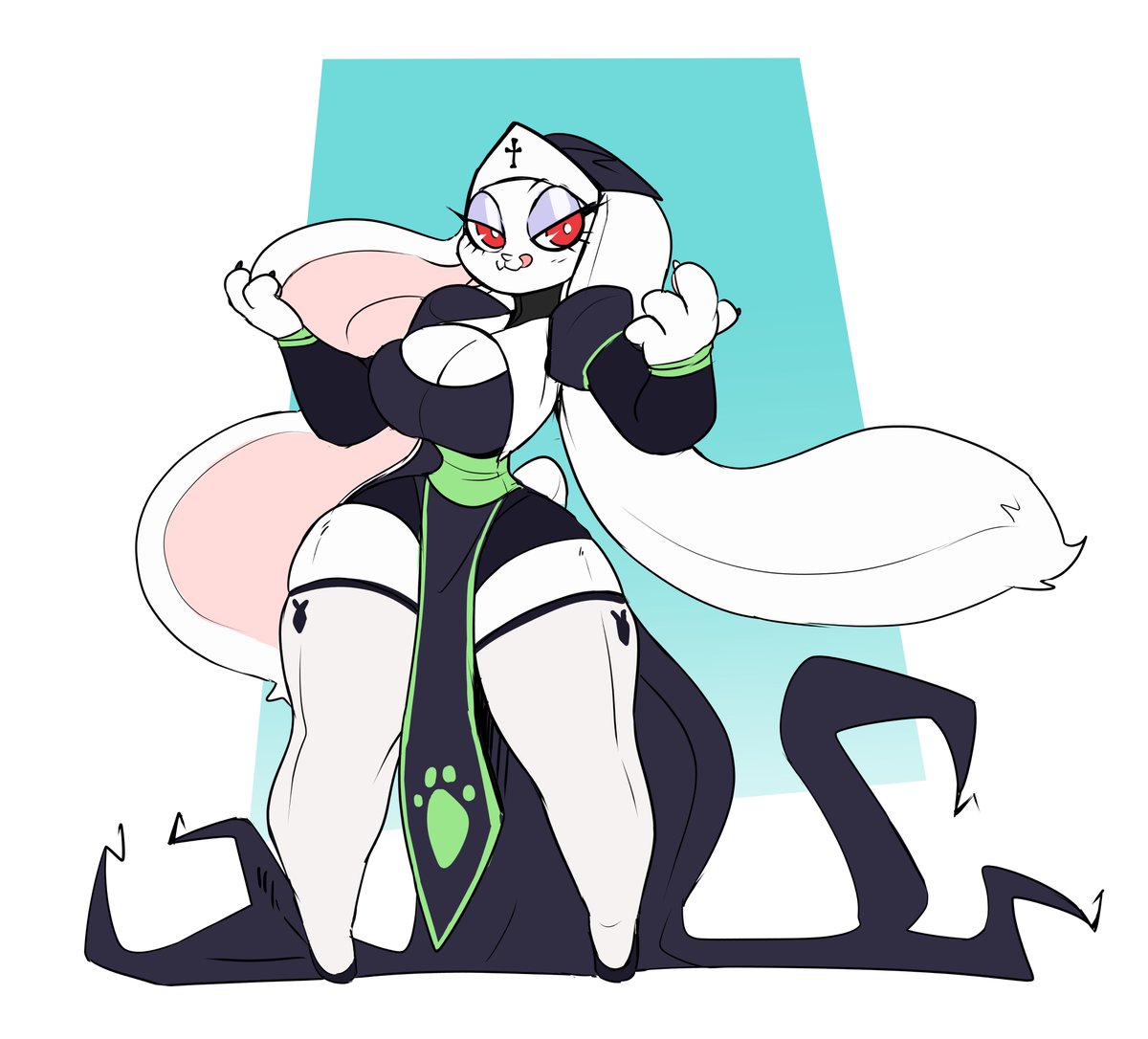 Peeble01's tweet photo. I made a trade with @TheSweetieSoul of his nun rabbit.... Carrot very beautiful design🐰🥕💕 ! https://t.co/il4NCYRYXt