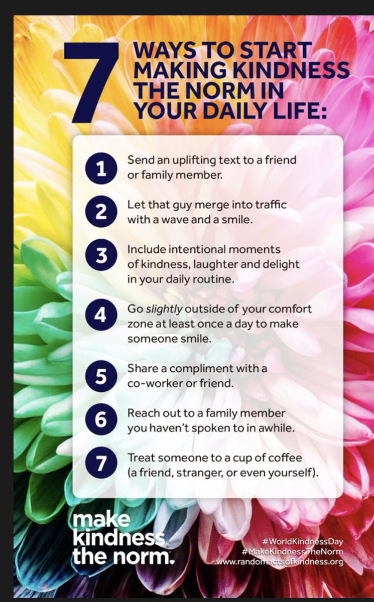 YCDSB_MH's tweet photo. As we prepare for World Kindness Day (Nov 13) here are some ways to make kindness the norm in your daily life #worldkindnessday @YCDSB https://t.co/KjclZemu31