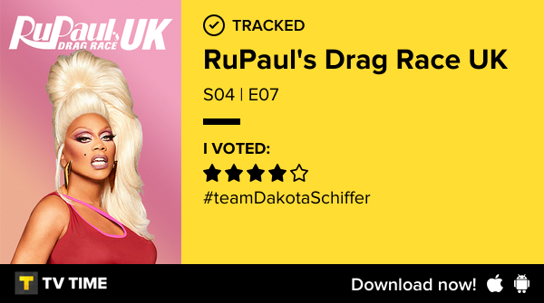 thib_grap's tweet photo. I've just watched episode S04 | E07 of RuPaul's Drag Race UK! #rupaulsdragrace  https://t.co/FeFTAkSuNz #tvtime https://t.co/VSvgle7rY6