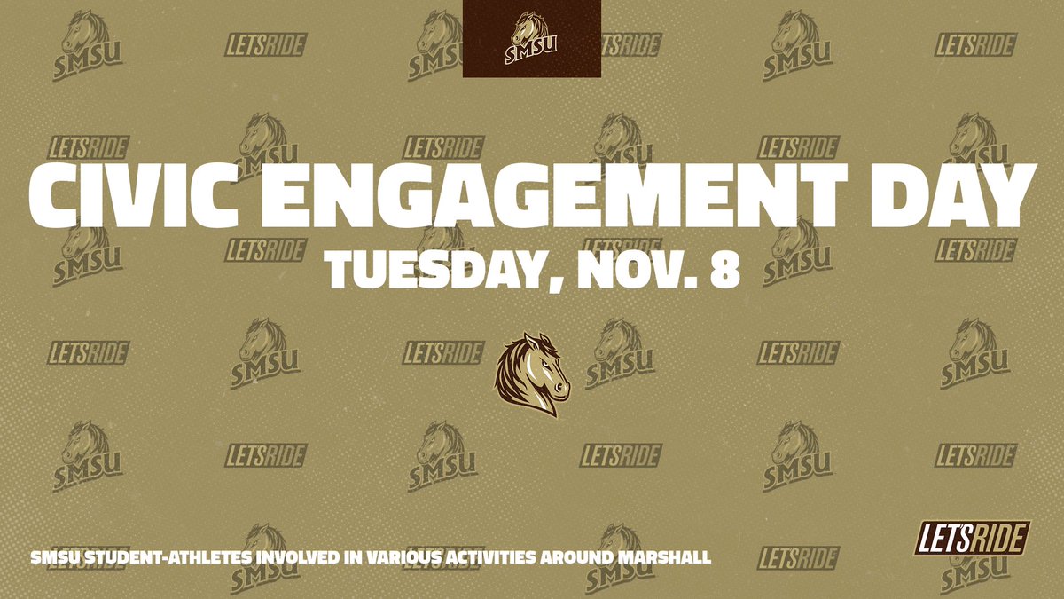 SMSUMustangs's tweet photo. SMSU student-athletes to participant in NCAA Civic Engagement Day on Tuesday. https://t.co/7ngq4ni8hJ https://t.co/oV6mRIxK3i