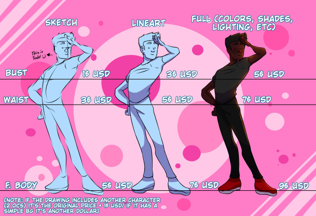Anon_Player_5's tweet photo. PRICE SHEET!!! 
My comms are open :D! if someone is interested dm me via instagram (immelyna14_.ig) or tumblr (im-melyna-14-tb) (dk how tf messages work here) and in case of any doubts or questions i'll be glad to answer 'em.

#myart #myartwork #lookingforartist  #commissionsopen https://t.co/kkJo2twZfr