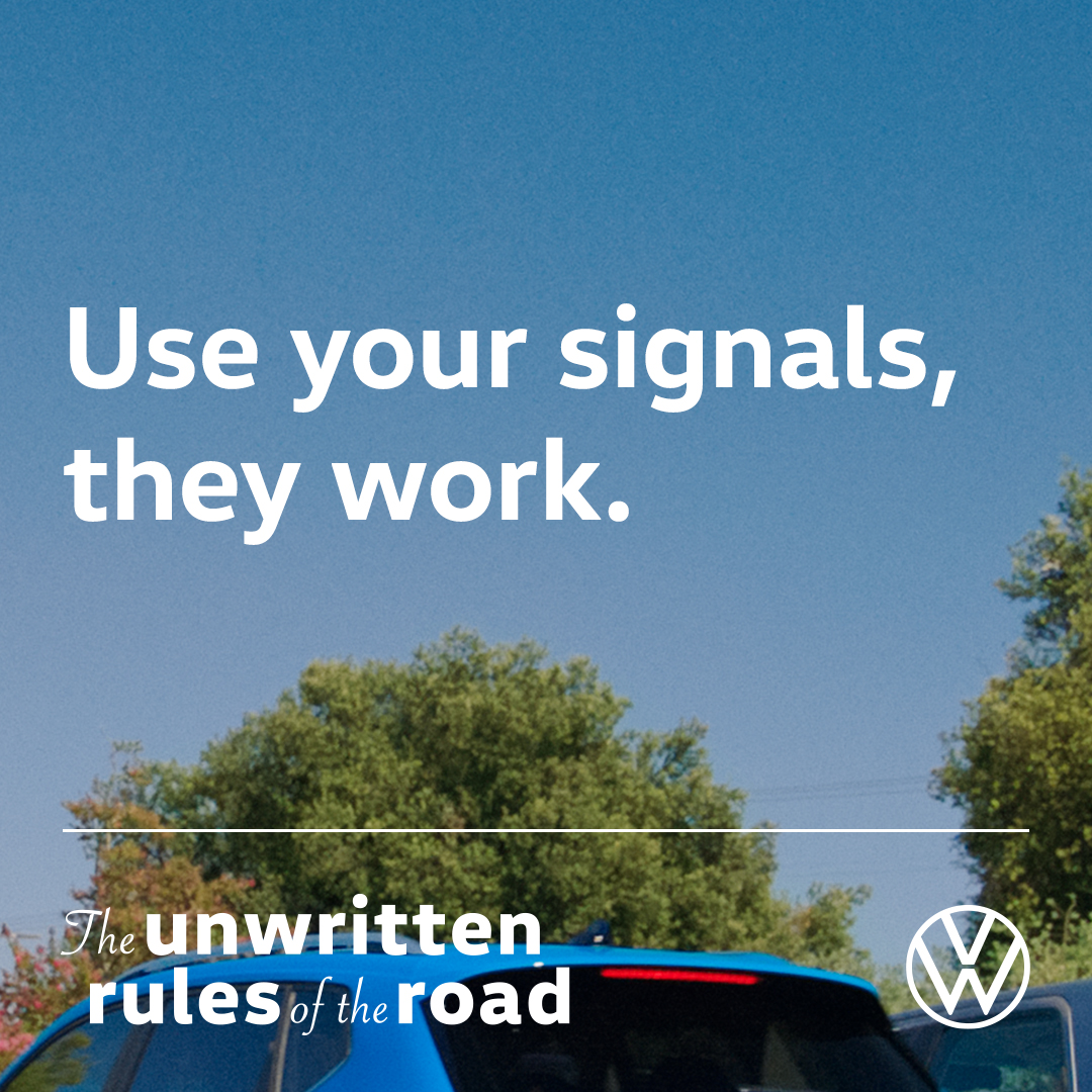 We are loving these #VWUnwrittenRules. Rule #1: Use your signals... they work! What are some of your Unwritten Rules of the Road? Share yours in the comments below

#Volkswagen #VW #Duluth