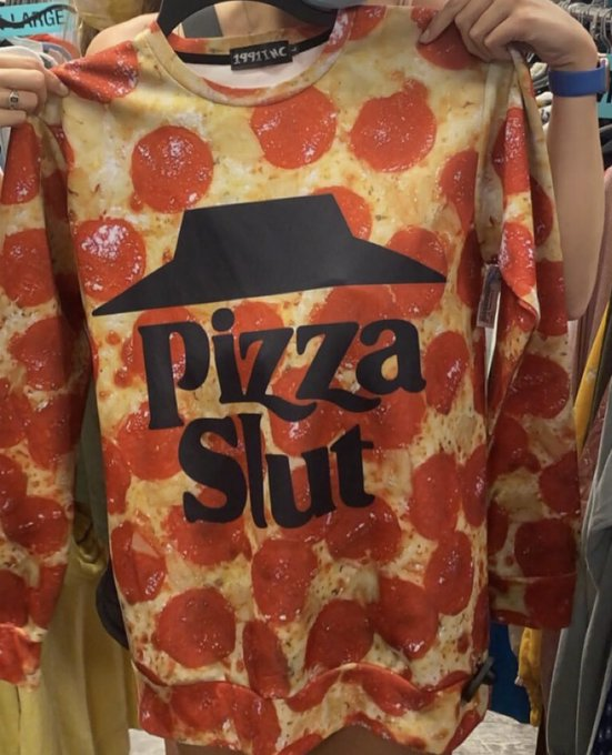 PizzaLager's tweet photo. I will pay any amount of money and lose/gain any amount of weight to fit this. @pizzahut merch was wild in the 90s #Pizza 🍕 https://t.co/lw1XHVjn1E