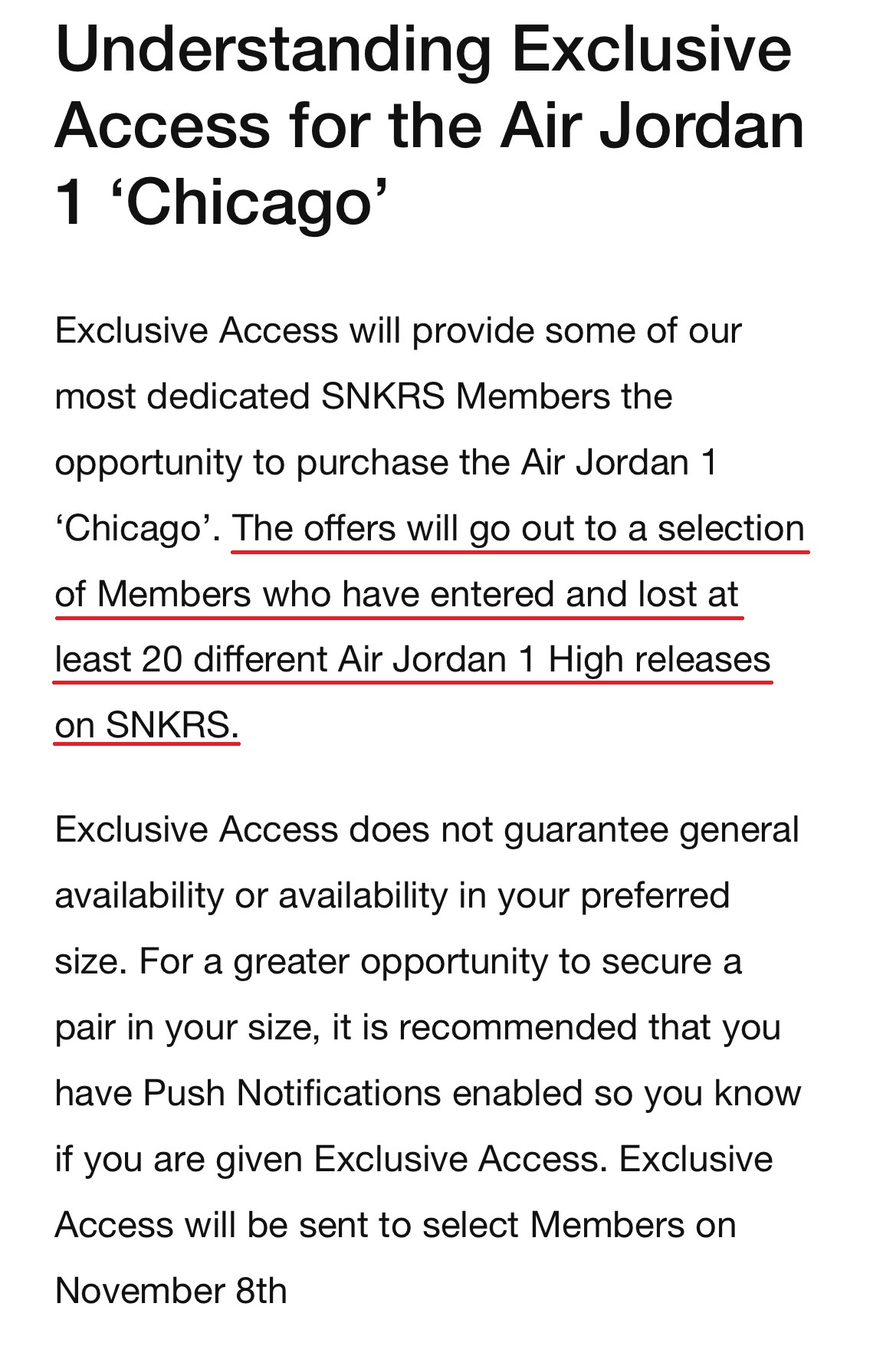 jordan 1 exclusive access