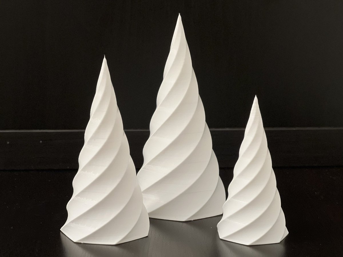 Making Christmas decorations for around the house. Love these simple little trees.