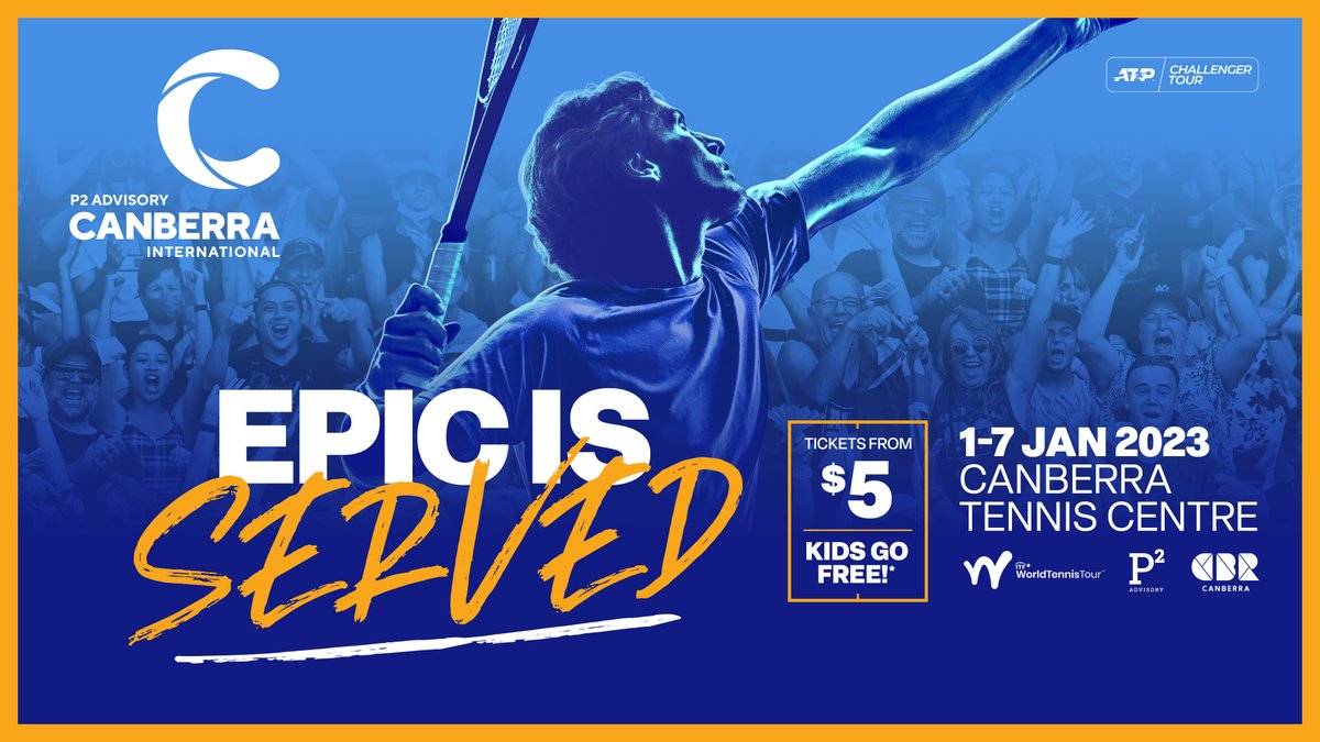 Canberra International 2023

For the first time in 3 years, the P2 Advisory Canberra International returns to the capital 1-7 January 2023!

For more information, including ticketing visit > tennis.com.au/act/canberra-i…

#CanberraInternational