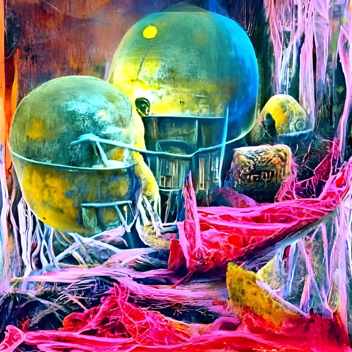 morrell_eth's tweet image. My @flufworld #thingie created this AI Painting and I ain't mad