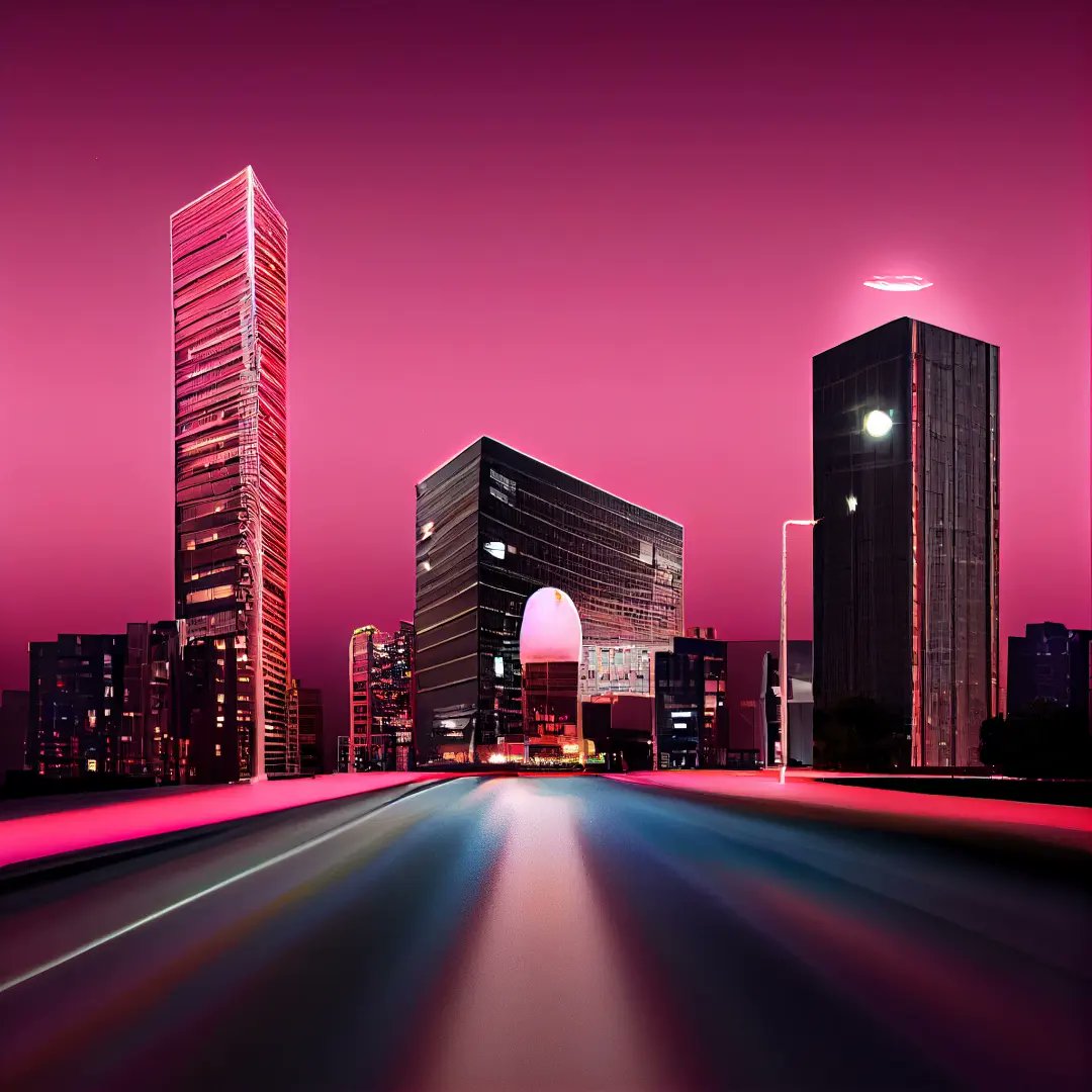 Good night world🏙️ 
#objkt #GoodNightTwitterWorld #NFTartwork #AIart