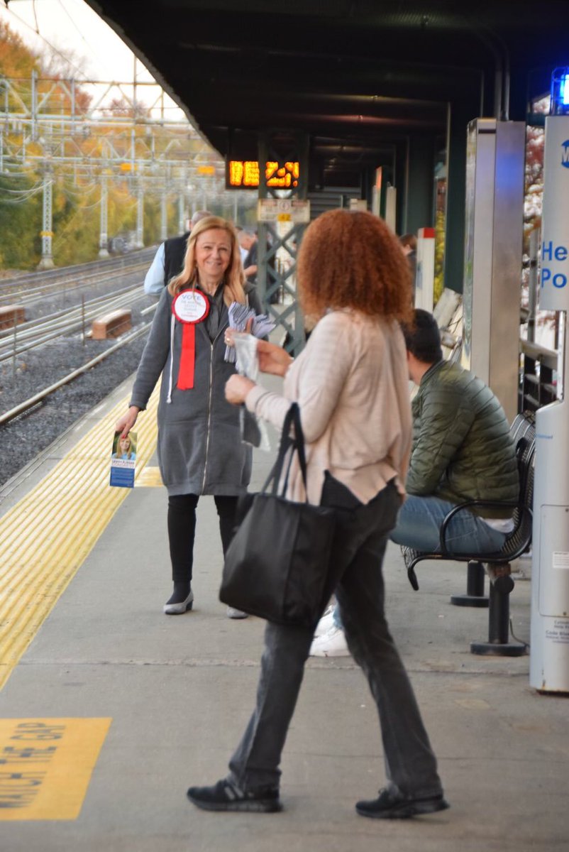 LevittFlisser's tweet photo. This morning I was in #Pelham. I have visited all the towns &amp; cities in #NY16, talking to the amazing people in my district. ❤️🤍💙 #Vote.  #MiriamForCongress https://t.co/WEH2D8BuHT