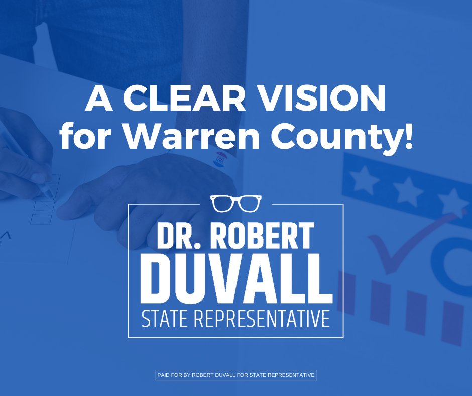 Today, I ask you to vote for a clear vision for our community’s future.

Vote Dr. Robert Duvall for State Representative!
