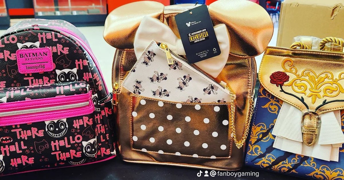 Fanboygamingcom's tweet photo. We're happy to announce that we're now carrying Loungefly mini backpacks! Here's the first few we have more on the way. #disney #loungefly #minibackpack #minibackpacks #marvel #dc #catwoman #blackpanther #beautyandthebeast #minniemouse #otayranchtowncenter #chulavista https://t.co/iUsfv58XzM