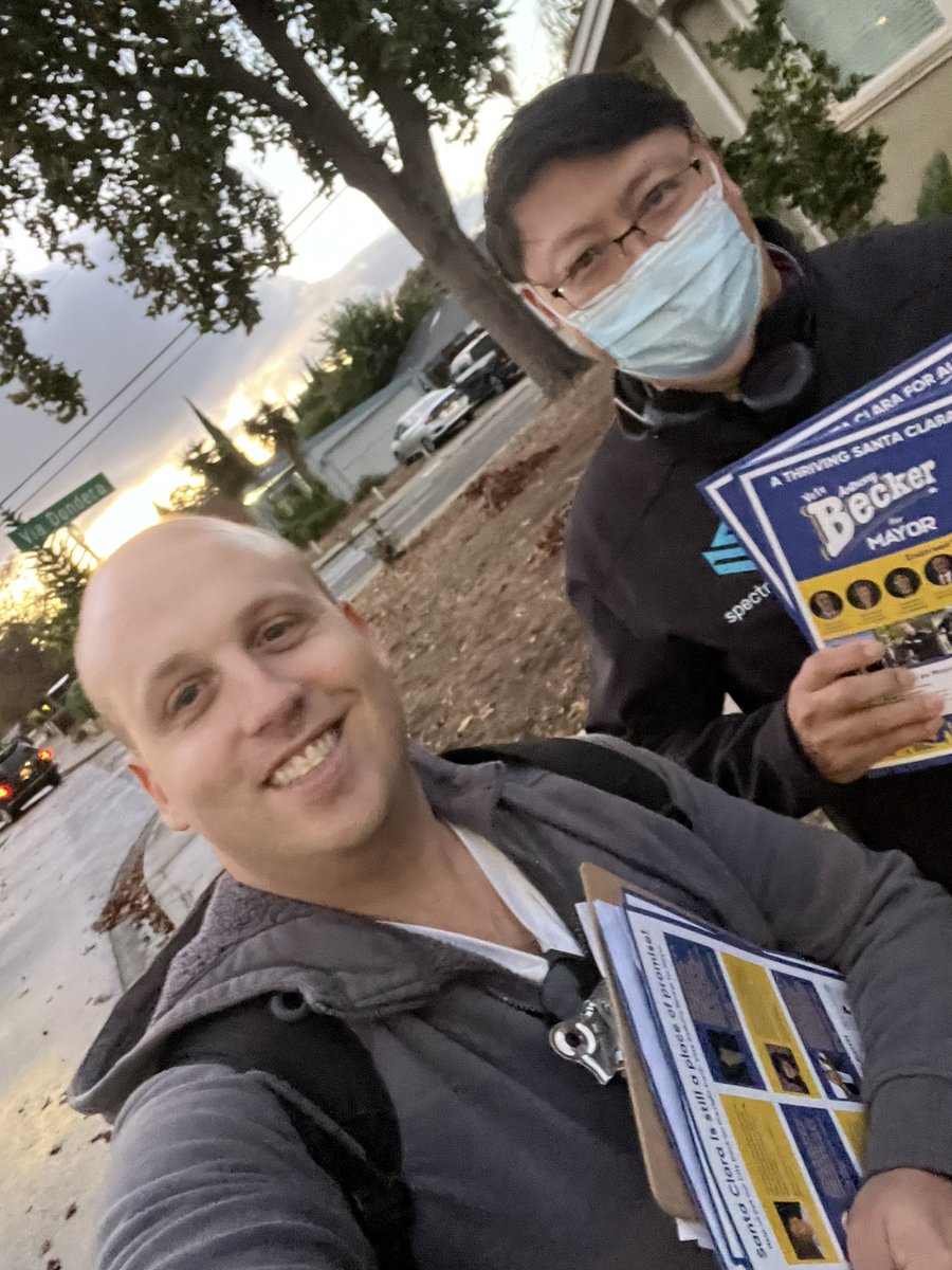 VoteBeckerMayor's tweet photo. Out with Councilmember Kevin Park canvassing for those last votes https://t.co/LULztd6xVt