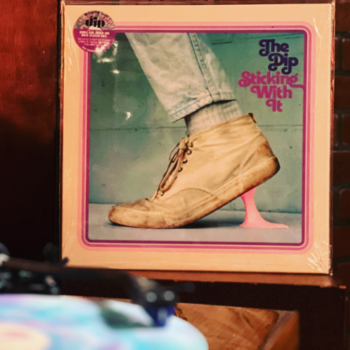 One of my favorite albums of 2022 so far, The Dip’s “Sticking With It” on beautiful bubble gum, orchid and white splatter vinyl. This has gotten me through some tough times this year. You gotta check it out if you haven’t already!