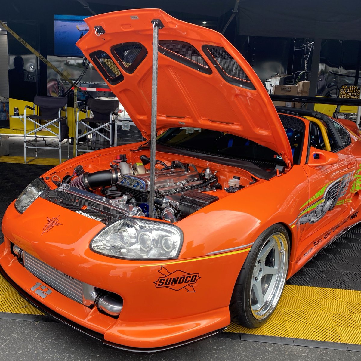 SunocoRacing's tweet photo. Thank you to those that came out to support at @SEMASHOW! We loved seeing Sunoco fans at the @throtlmktplc reveal🔥

#sema #semashow #sunoco #sunocoracing #sunocoracefuels #throtl #toyotasupra #mk4supra https://t.co/4y1aUJ09or
