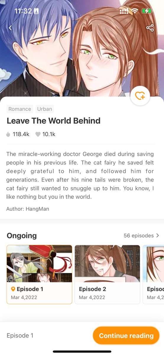 #TodaysWebtoon Leave the world behind
This is a story about cats and humans.
Even after his nine tails were broken, the cat fairy still wanted to snuggle up to him. 
You know, like nothing but you in the world😭😭😭