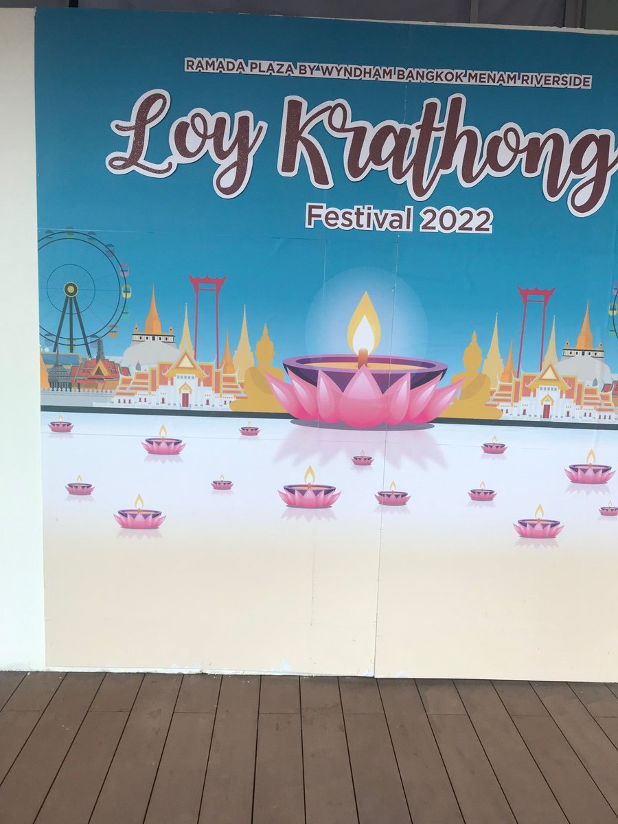 renatefischer's tweet photo. #LettherebeLight @ #LoyKrathong 2022 Cc #Apec 2022 #Asean Bcc #Cop27 @LeanIn.org @Bankimooncentre #Vienna (@ Ramada Plaza Bangkok Menam Riverside - @ramadamenam in Bang Kho Laem, Bangkok) https://t.co/LIVWAVPhU1 https://t.co/pR2TwKtwp0
