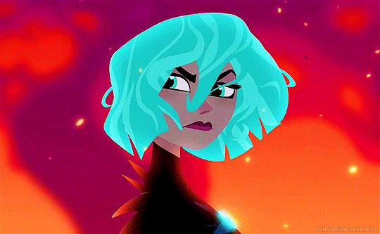 Screen redraw of Moonstone Cassandra from #tangledtheseries. I WANted to make her look more badass! #artistsontwitter