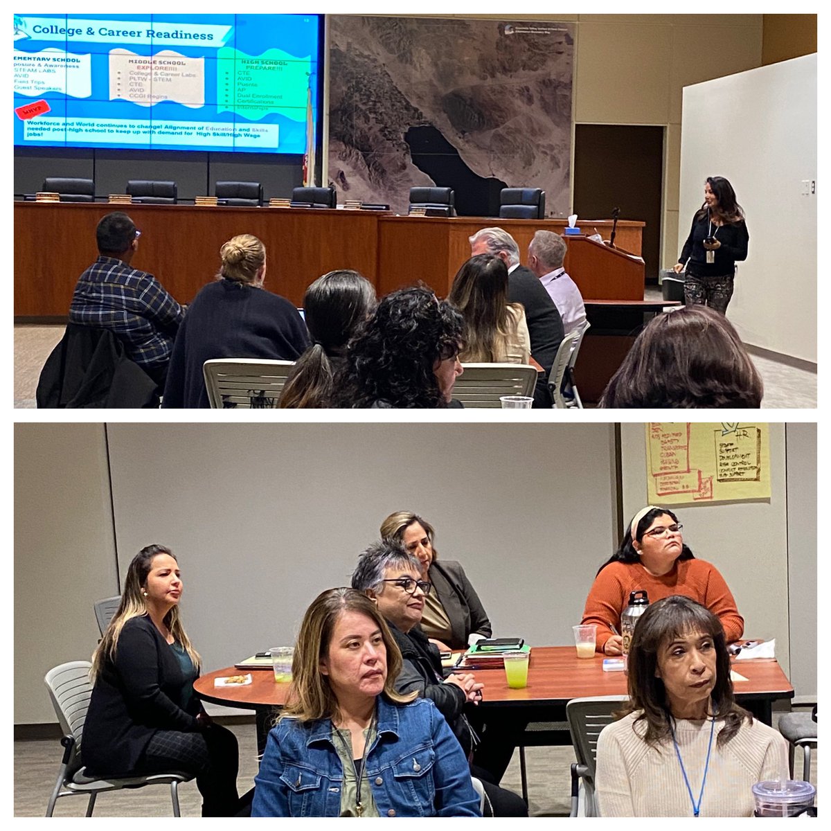 CVUSD Leadership Academy in session tonight at the District Office.