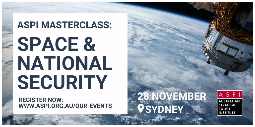 ASPI_org's tweet image. NEW SPEAKERS ANNOUNCED 📢
 
We are delighted to announce new speakers for @ASPI_org&apos;s Space &amp;amp; National Security Masterclass, incl BGEN Adamson, 🇨🇦 Space Commander, @HeadSpaceAu &amp;amp; @Kaitlyn_Johns0n. Find out more below🧵
 
Registrations close 14 Nov, buy🎟️: 
trybooking.com/CDSDY