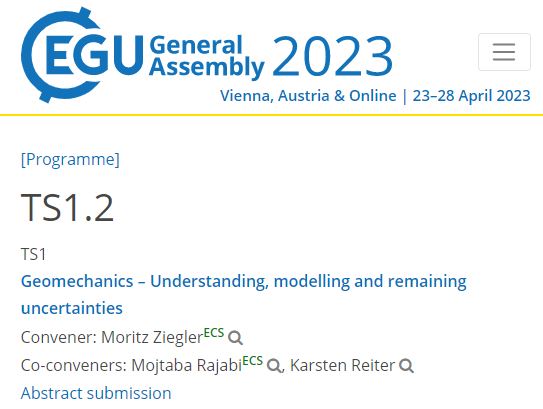 #EGU23 abstract submission in open. If you are working in any aspects of Geomechanics, please consider submitting an abstract in our session: Geomechanics – Understanding, Modelling and Remaining Uncertainties.
meetingorganizer.copernicus.org/EGU23/session/…