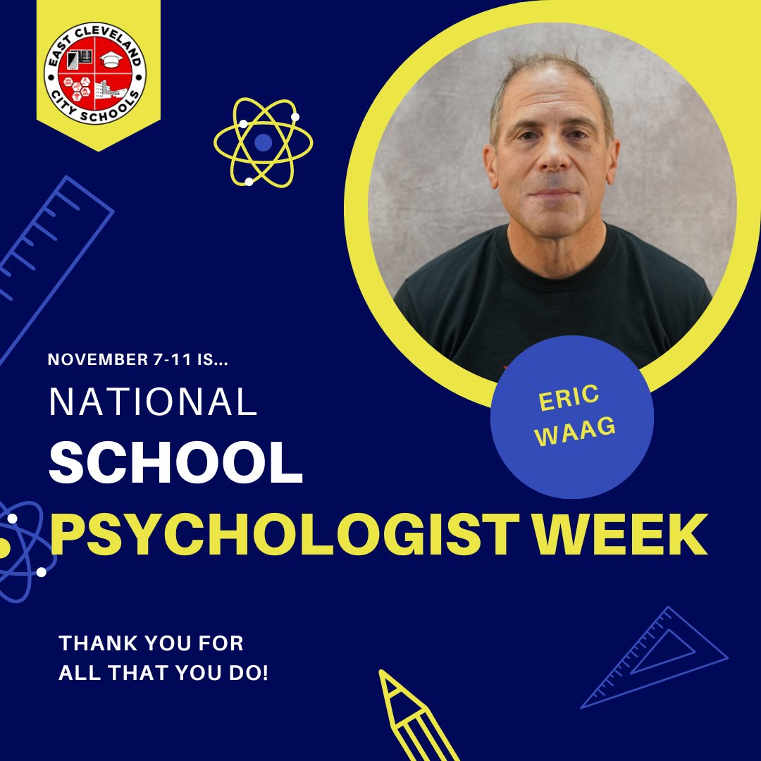 ECCS_PR_Guy's tweet image. November 7-11 is National School Psychologist Week--thank you Mr. Eric Waag for all the work you do!