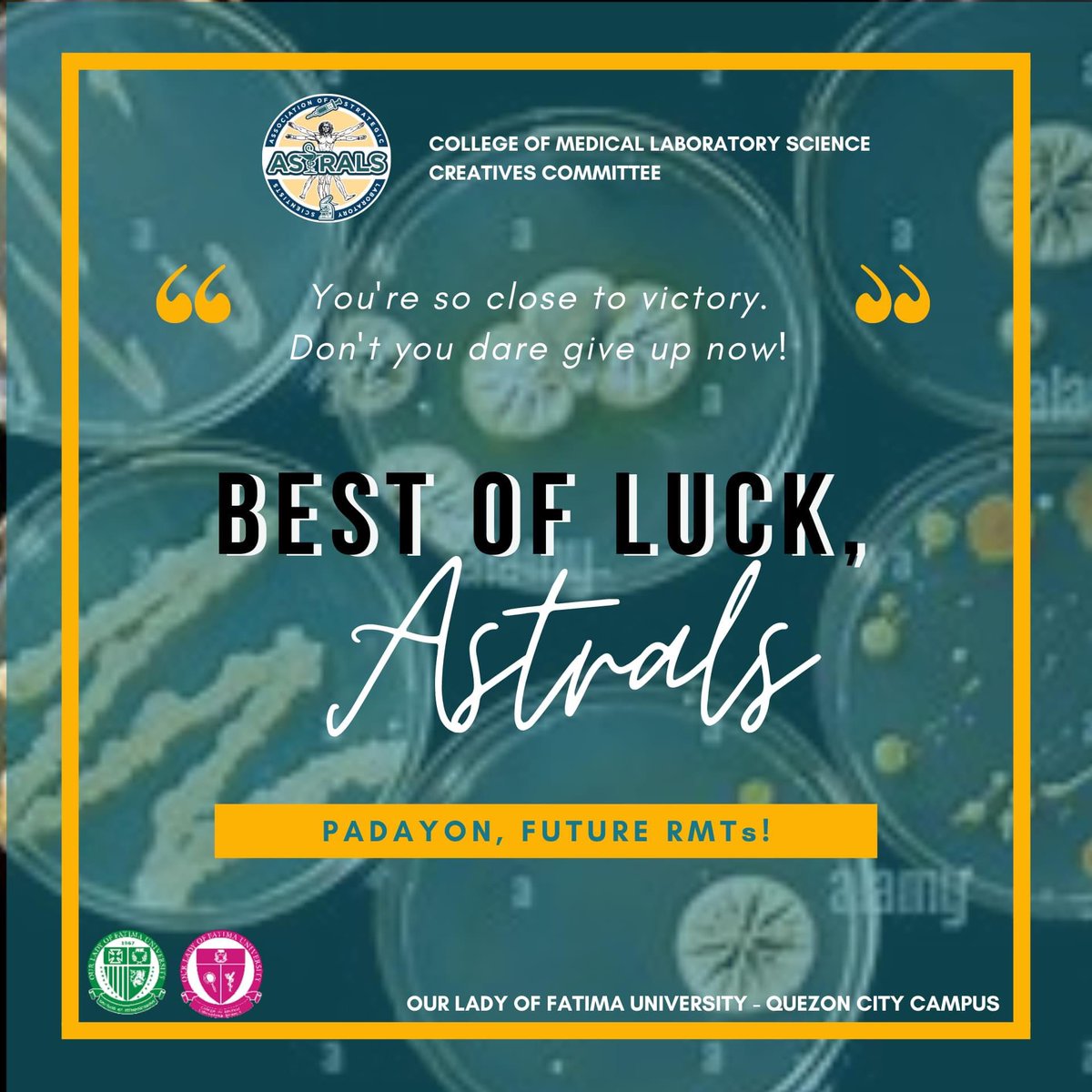CmlsAstrals's tweet photo. You're so close to victory. Don't you dare give up now! Best of luck, ASTRALS! ๐ซถ
Don't forget to review and pray at the same time! It really works! โจ
#MidtermExamination
๐จ: Sophia Claire Lanuza https://t.co/m5LCuwpzu3