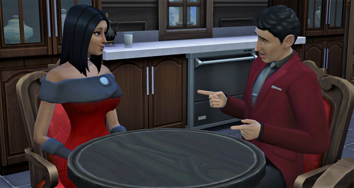 Lord_DudeBro's tweet photo. Mortimer: Well Bella I got us a maid. Bella: I see... Mortimer: I'll call her in here. "Oh Kichi" Kichi: Yes... Mortimer: Bella here Kichi, Kichi meet Bella Goth, my wife. Bella: "Cough" Hello... Kichi: Hello "Cough" #TheSims4 #ShowUsYourSims #SimsMag #SimJammers https://t.co/CSxuNoAh2Q