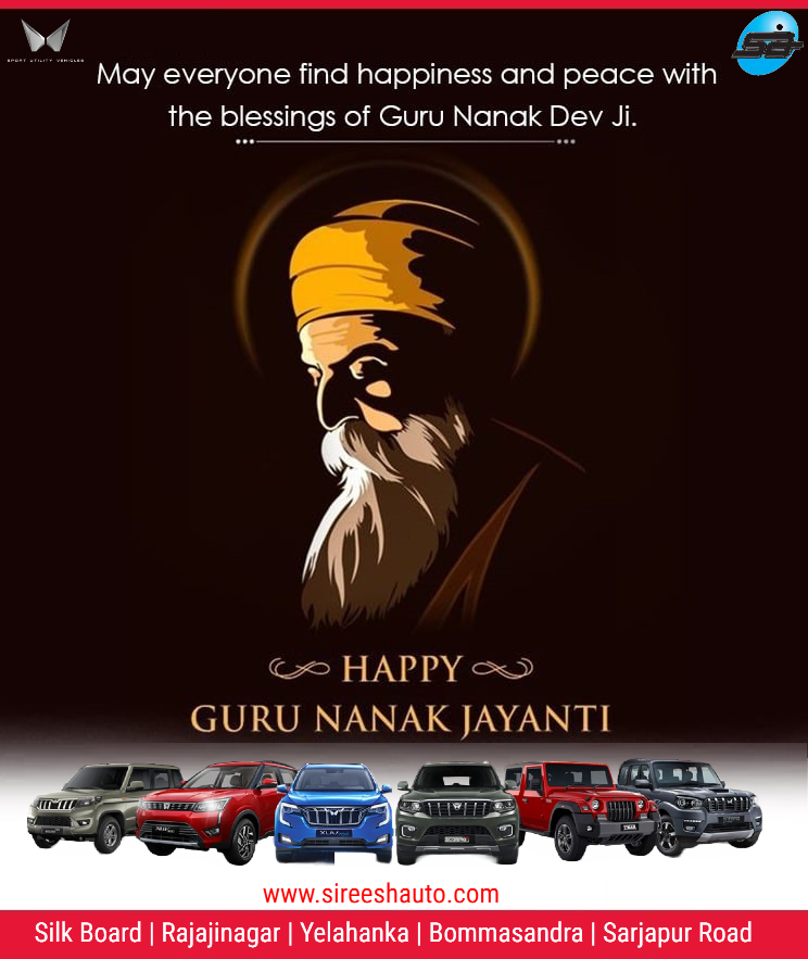 sireesh_auto's tweet photo. May everyone find happiness and peace with the blessings of Guru Nanak Dev Ji.
!! Happy Guru Nanak Jayanti !!
#gurunanakjayanti #Sikhs #firstsikhguru #gurugranthsahib #humanity #sireeshauto #thinkmahindra #thinksireesh #mahindrauto #mahindrarise #bangalore #hyperlocal #karnataka https://t.co/7aOeCxFgJF
