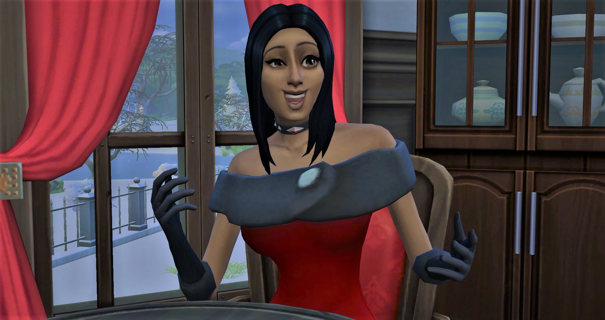 Lord_DudeBro's tweet photo. Mortimer: Well Bella I got us a maid. Bella: I see... Mortimer: I'll call her in here. "Oh Kichi" Kichi: Yes... Mortimer: Bella here Kichi, Kichi meet Bella Goth, my wife. Bella: "Cough" Hello... Kichi: Hello "Cough" #TheSims4 #ShowUsYourSims #SimsMag #SimJammers https://t.co/CSxuNoAh2Q