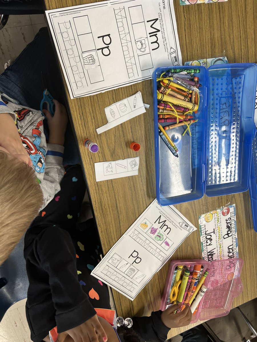 Playing roll and ID letters, building whip cream numbers on our pumpkin pies and sorting pictures that start with M or P ! <a href="/balthighlandsel/">Baltimore Highlands Elementary School</a>