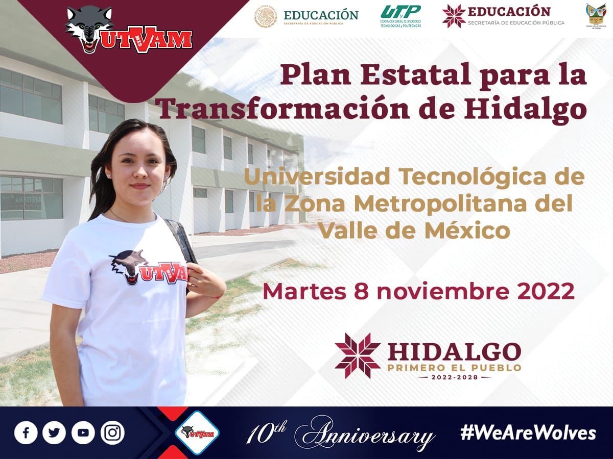 Les esperamos en los “Diálogos ciudadanos para la construcción del Plan Estatal para la Transformación de Hidalgo”. 
📍 <a href="/UtvamBis/">UTVAM bis</a> 
🗓 08 de noviembre 
⏰ 09:30 am
✍🏼 Registra tu asistencia en: dialogosciudadanos.hidalgo.gob.mx