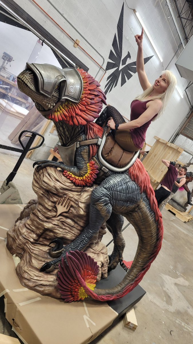 volpinprops's tweet photo. Project management &amp; art direction: Steven Massey
Welding &amp; creative direction: me! 

Also, you can totally ride the dinosaur! https://t.co/R9M1GMaRST
