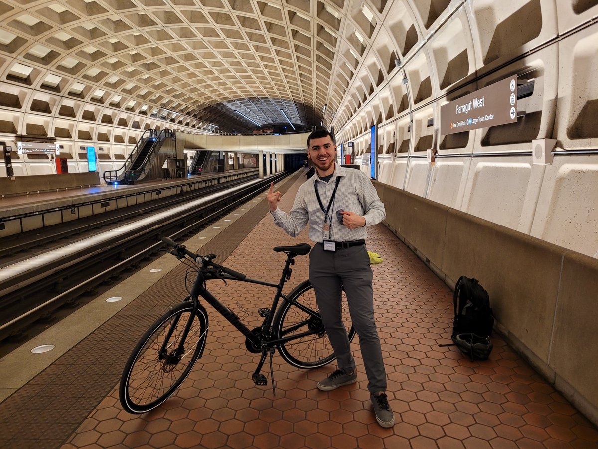 Joshontrains's tweet photo. On my way to work with the brand new bike. Two of my favorite ways to get around:)
#YourMetroMemory https://t.co/MzMcXtp7GL