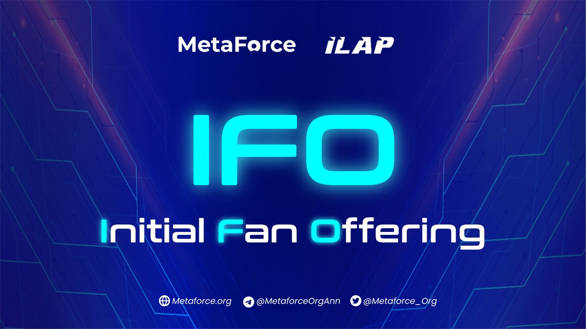 📣 Partnership Announcement: Metaforce x IFO 📣

IFO, an exclusive program where users stake tokens in the IFO pool to earn tokens freely from top web3 gaming projects at ILAP. 

IFO is having a giveaway event with us at metaforce.org/event/ama-spec…

More info:
t.me/MetaforceOrgAn…