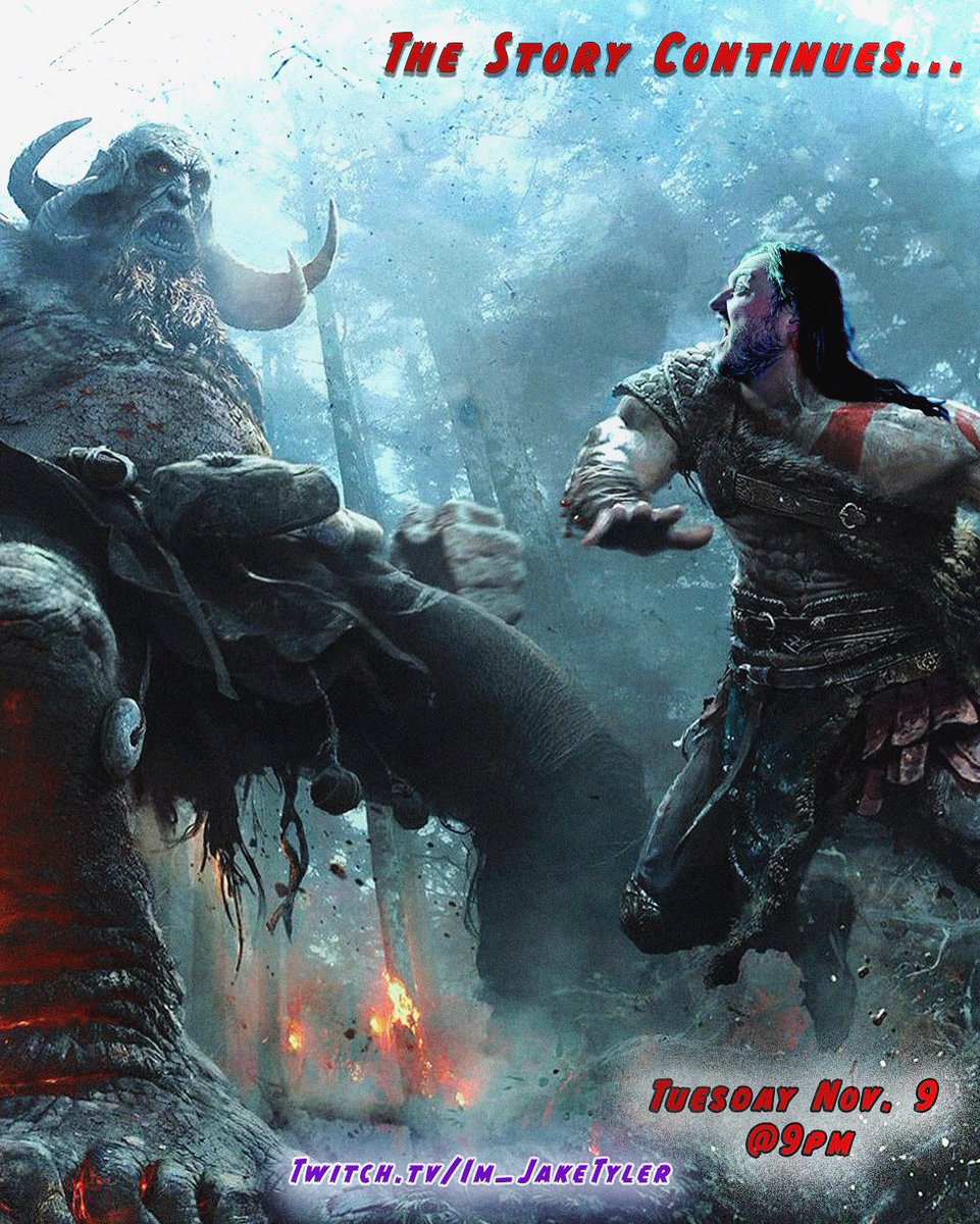 Im_JakeTyler's tweet photo. It’s been awhile but I’m back! Come hang out tomorrow while we continue the story with God of War Ragnarok!!!
https://t.co/6FRzpQSf5Q https://t.co/Ptj2nRXzfn