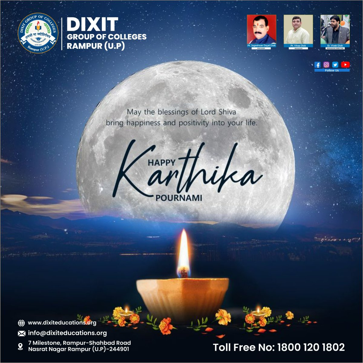 dixit_group's tweet photo. #KarthikPurnima2022
The full moon of Kartik month is also known as #KartikPurnima and #DevDeepawali. 
Happy #Karthik #Purnima 2022. 
.
.
.
---
#कार्तिक_पूर्णिमा #देव_दीपावली #DevDeepawali2022 #HigherEducation #Education #dixit #group #Rampur #UttarPradesh https://t.co/Zy6TntVobP