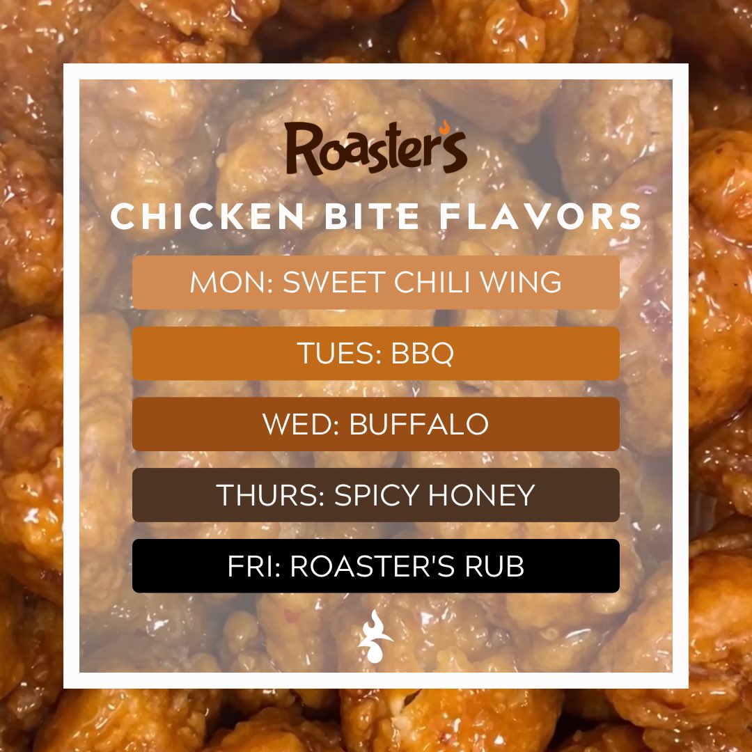 Bringing you alllll the flavor in our new Hot Box🫡 Swipe to see our Chicken Bite Flavors of the Day 🔥