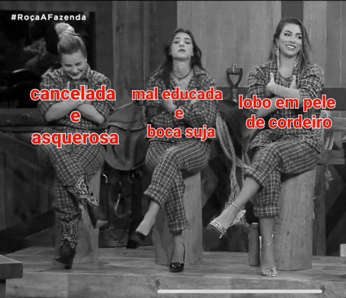 dannysthilld's tweet photo. Deolane,Moranguinho,Bia e Pétala são uma vergonha como mulheres e como militantes.Elas não tem mais argumento a não humilhar e criar coisas que não existe. Essa Deolane e Pétala são podre
#AFazenda14Lixo #AFazenda14 #AFazenda #GrupoB #afazenda14 #ProvaDeFogo

#SegundaDetremuraSDV https://t.co/lDZd0zRlYi