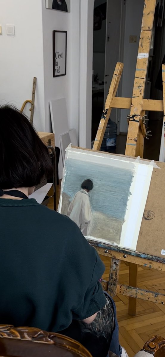 hasretsunn's tweet photo. “
- Neden denizde insana ölüm korkusu gibi bir şey geliyor?
‘ self discomfort’ “
Oil on paper https://t.co/UPyKM9QV2Y