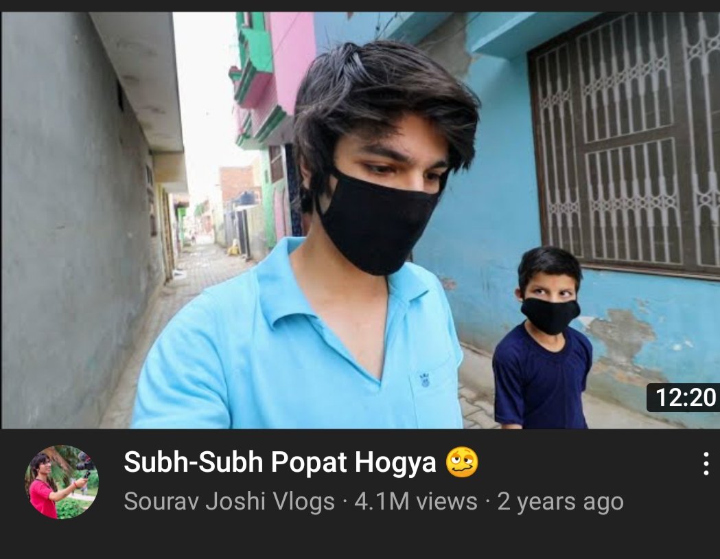 paras9998's tweet image. Vlogger- popat ho gya subah subah
Me- i also feel the same when i watched  your video #sauravjoshi #vlogger