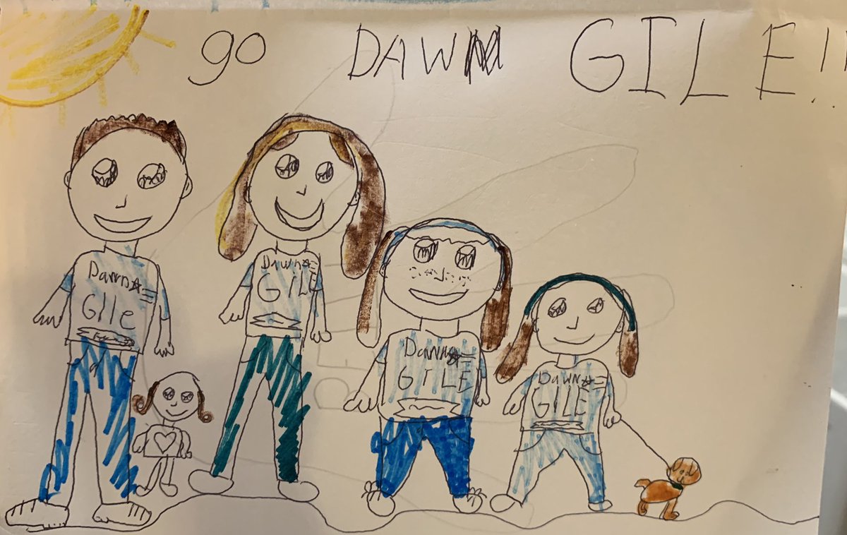 SenatorDawnGile's tweet image. Running for office as a mama has been tough as I’ve missed a lot of family time. After a long day, I came home tonight to this card from my middle child, and I am reminded that, despite the challenges, it’s all been worth it, and I am so grateful for my littlest cheering squad.